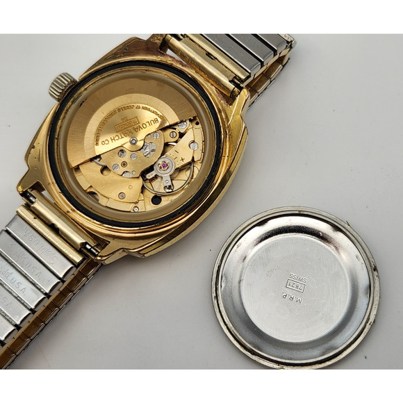 Vintage Bulova Set-O-Matic Oceanographer 333 FEET Gold Plated Automatic - Read - Picture 10 of 13